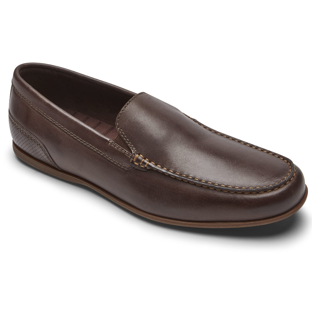 Rockport Mens Slip-On Dark Brown - Malcom Venetian - UK 182-LXFOBV